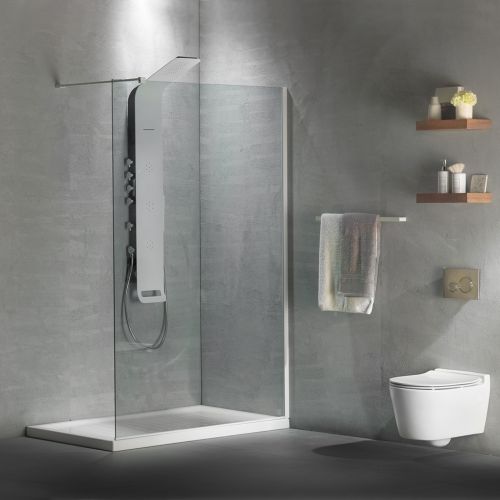 ΔΙΑΧΩΡΙΣΤΙΚΟ ΠΑΝΕΛ ΝΤΟΥΣ Devon Iwis Walk-in IW 130 C White Matt