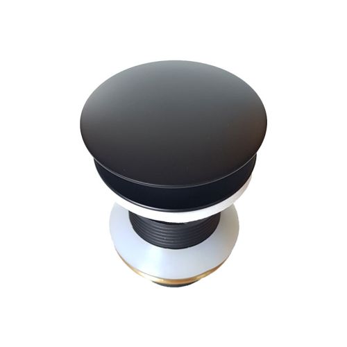 Βαλβίδα νιπτήρος με υπερχείλιση και μαύρο ματ καπάκι PRAXIS