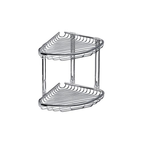 Γωνιακό καλάθι σχαρωτό διπλό χρωμέ RETI 21x21x27cm KARAG