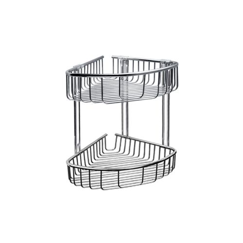 Γωνιακό καλάθι σχαρωτό διπλό χρωμέ RETI 21x21x33cm KARAG