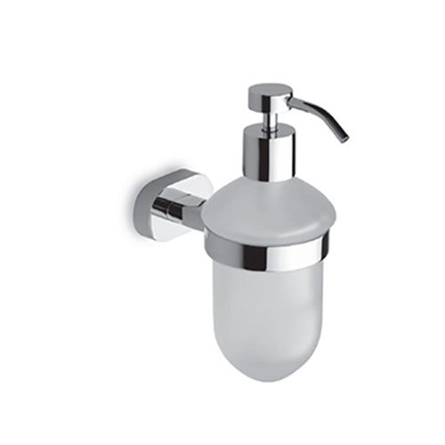 Δοχείο υγρού σαπουνιού γυάλινο χρωμέ NEW OVAL KARAG