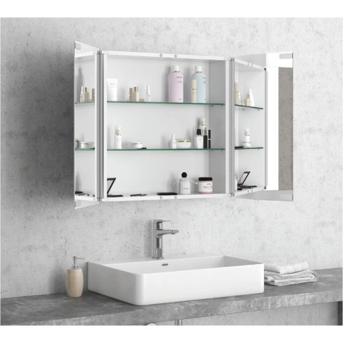 Ερμάριο αλουμινίου με δύο πόρτες καθρέπτη ECONOMY 60x60x14,5cm KARAG