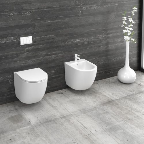 Karag Milos LT 046E-NRMW Rimless Λεκάνη Κρεμαστή 36 x 49.5 x 33 cm