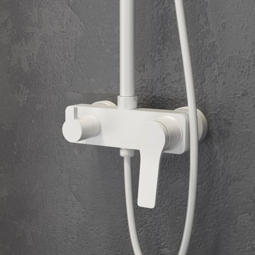 Μπαταρία σταθερού ντους λευκή ματ ANDARE KARAG