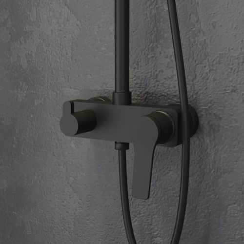 Μπαταρία σταθερού ντους μαύρη ματ ANDARE KARAG