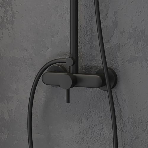 Μπαταρία σταθερού ντους μαύρη ματ ARTEMIS KARAG