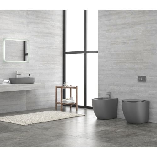 Μπιντέ δαπέδου γκρι ματ MILOS KARAG