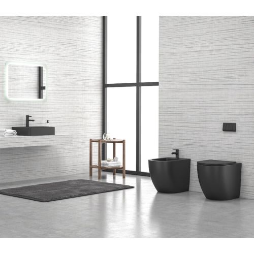 Μπιντέ δαπέδου μαύρο ματ MILOS KARAG