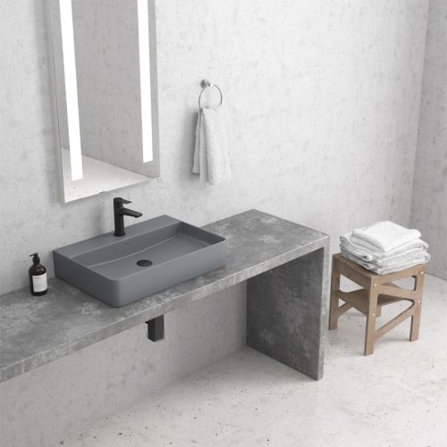 Νιπτήρας επικαθήμενος γκρι ματ LT2173-SMDG KARAG