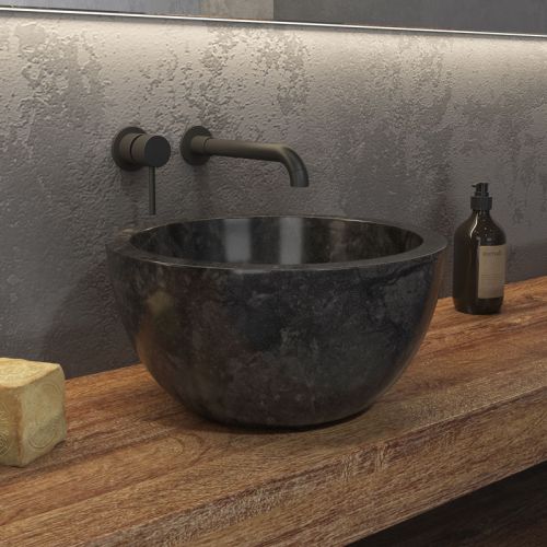 Νιπτήρας επικαθήμενος πέτρινος LEYLA NERO KARAG