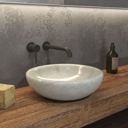 Νιπτήρας επικαθήμενος πέτρινος SORA CREAM KARAG