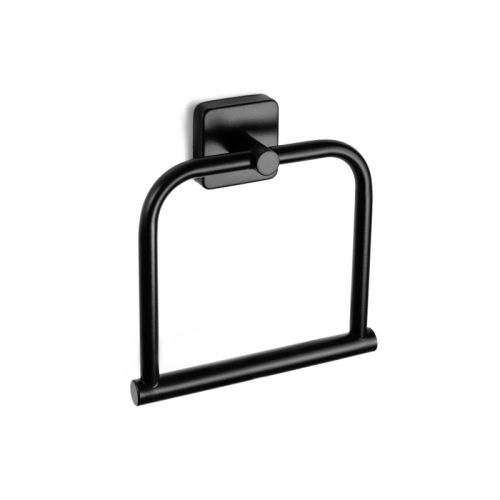 Πετσετοκρεμάστρα κρίκος μαύρη ματ QUATTRO KARAG