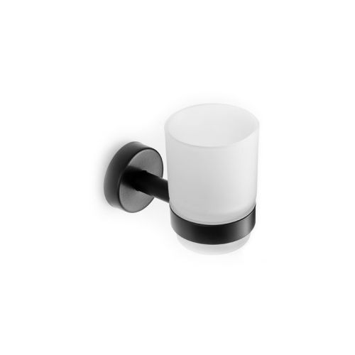 Ποτηροθήκη γυάλινη μαύρη ματ UNO KARAG