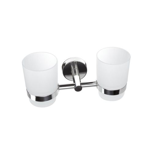 Ποτηροθήκη διπλή γυάλινη χρωμέ UNO KARAG