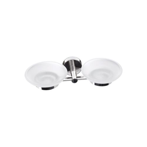 Σαπουνοθήκη διπλή γυάλινη χρωμέ UNO KARAG