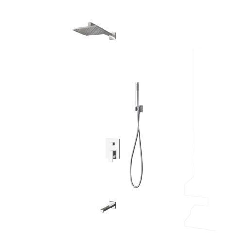 Σετ μπαταρίας εντοιχισμού ντους με μίκτη 5 δρόμων DELOS Chrome KARAG