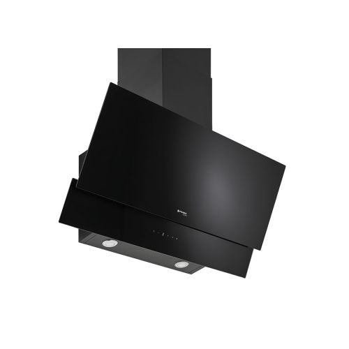 ΑΠΟΡΡΟΦΗΤΗΡΑΣ ΕΠΙΤΟΙΧΙΑ ΚΑΜΙΝΑΔΑ PYRAMIS Livelo Μαύρος Premium Μαύρο Γυαλί 90 cm