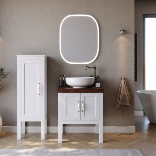 ΕΠΙΠΛΟ ΜΠΑΝΙΟ ΕΠΙΔΑΠΕΔΙΟ ΣΕΤ MARTIN LONDON White 65cm MDF Λάκα  MDF 18mm