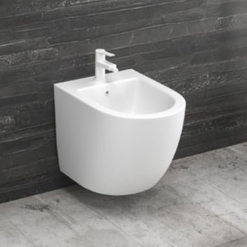 Karag Milos LT 046F-MW Μπιντέ Μπάνιου Κρεμαστό Λευκός Ματ 36 x 49,5 x 33 cm