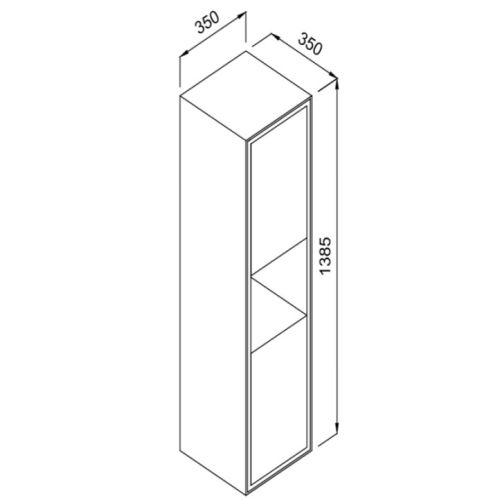ΕΠΙΠΛΟ ΜΠΑΝΙΟΥ ΚΡΕΜΑΣΤH ΣΤΗΛΗ MARTIN LUNA White 35 MDF 18mm Λάκα  35x35x138cm