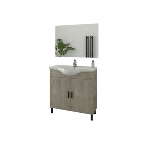 ΕΠΙΠΛΟ ΜΠΑΝΙΟΥ ΣΕΤ ΜΕ ΑΠΛΟ ΚΑΘΡΕΠΤΗ Drop LUNA 80 Light Beige 80 cm