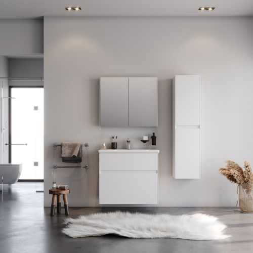 ΕΠΙΠΛΟ ΜΠΑΝΙΟ ΣΕΤ MARTIN MALAGA Λευκό 80cm Λάκα MDF 18mm