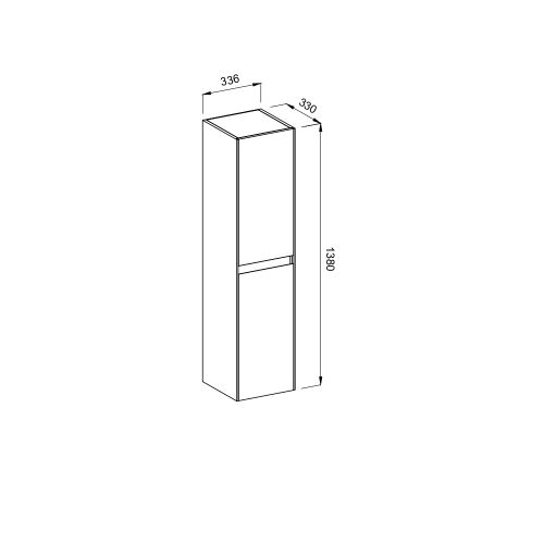 ΕΠΙΠΛΟ ΜΠΑΝΙΟΥ ΚΡΕΜΑΣΤH ΣΤΗΛΗ MARTIN MALAGA Grey 34 MDF 18mm Λάκα  33,6x35x138cm