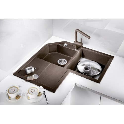 ΝΕΡΟΧΥΤΗΣ ΓΡΑΝΙΤΗ ΓΩΝΙΑΚΟΣ ΕΝΘΕΤΟΣ BLANCO METRA 9E Tartufo 83x83x50 cm