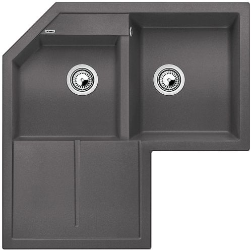 ΝΕΡΟΧΥΤΗΣ ΓΡΑΝΙΤΗ ΓΩΝΙΑΚΟΣ ΕΝΘΕΤΟΣ BLANCO METRA 9E Rock Grey 83x83x50 cm