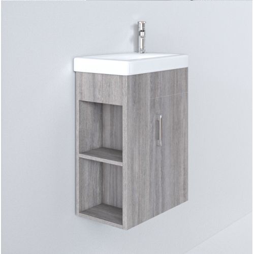 Σετ Έπιπλο Μπάνιου MARTIN MINI PLUS Grey OAK 45 Πάγκο 44×29,5x66cm