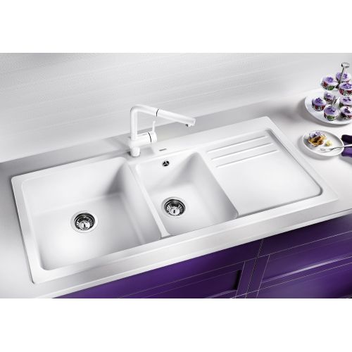 ΝΕΡΟΧΥΤΗΣ ΓΡΑΝΙΤΗ ΕΝΘΕΤΟΣ BLANCO NAYA 8 S Tartufo 116x50 cm Ποδιά Δεξιά