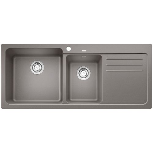 ΝΕΡΟΧΥΤΗΣ ΓΡΑΝΙΤΗ ΕΝΘΕΤΟΣ BLANCO NAYA 8 S Alu Metallic 116x50 cm Ποδιά Δεξιά