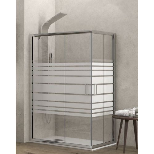 ΚΑΜΠΙΝΑ ΝΤΟΥΖΙΕΡΑΣ ΤΕΤΡΑΓΩΝΗ Karag NEW FLORA 100 80x80x180 cm  Σεριγραφάτο