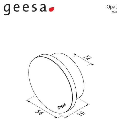 ΑΓΚΙΣΤΡΟ ΜΟΝΟ ΤΟΙΧΟΥ 1,9cm GEESA OPAL 7245 Chrome Ø54