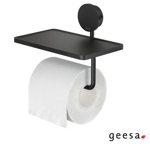 ΧΑΡΤΟΘΗΚΗ ΤΟΙΧΟΥ ΜΕ ΕΤΑΖΕΡΑ 18,5x12,9 cm GEESA OPAL 7224 Black Matt