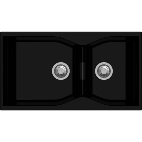 ΝΕΡΟΧΥΤΗΣ ΓΡΑΝΙΤΗ ΕΝΘΕΤΟΣ MACART Prestige Onyx Μαύρο 90x50 cm