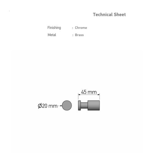 ΑΓΚΙΣΤΡΟ ΤΟΙΧΟΥ ΜΟΝΟ SANCO Ergon Project 0690-A03 Chrome