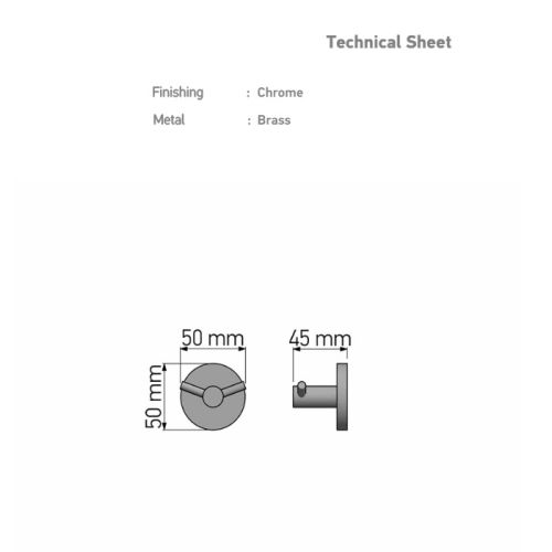 ΑΓΚΙΣΤΡΟ ΤΟΙΧΟΥ ΔΙΠΛΟ SANCO Twist 14318-A03 Chrome