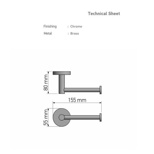 ΧΑΡΤΟΘΗΚΗ ΤΟΙΧΟΥ SANCO Ergon Project 25906-A03 Chrome