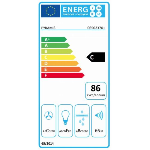 ΑΠΟΡΡΟΦΗΤΗΡΑΣ ΠΤΥΣΣΟΜΕΝΟΣ PYRAMIS Turbo Essential Λευκό 60 cm