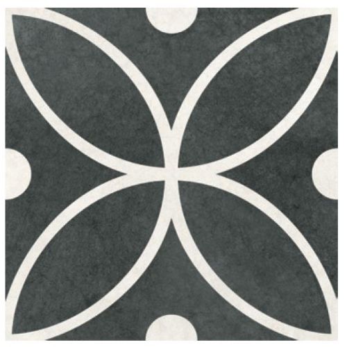 ΠΛΑΚΑΚΙ ΔΑΠΕΔΟΥ KARAG RETRO Flor Black 30x30 cm