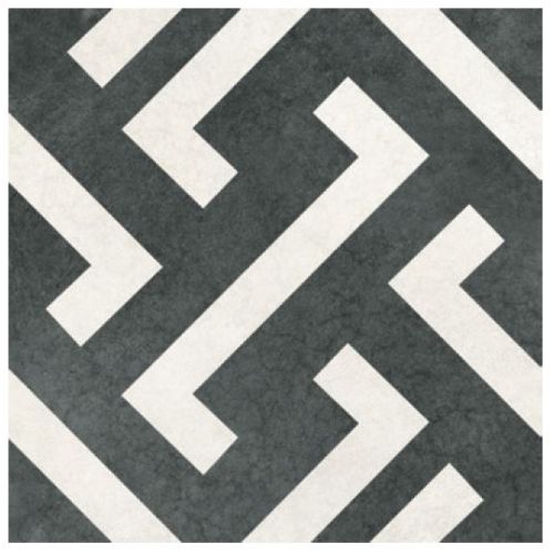 ΠΛΑΚΑΚΙ ΔΑΠΕΔΟΥ KARAG RETRO Line Black 30x30 cm