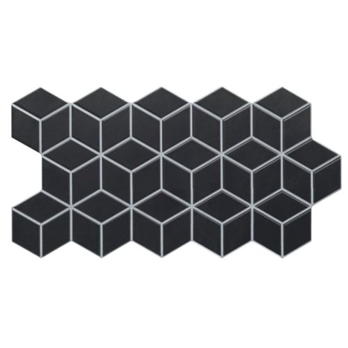 ΠΛΑΚΑΚΙ ΤΟΙΧΟΥ KARAG RHOMBUS Black 26,5x51 cm