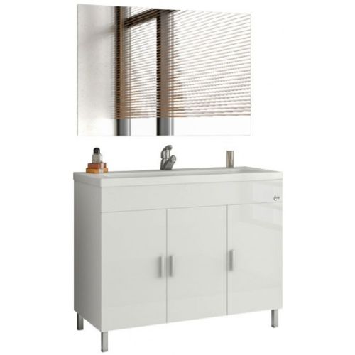 ΕΠΙΠΛΟ ΜΠΑΝΙΟΥ ΣΕΤ ΜΕ ΚΑΘΡΕΠΤΗ Drop ROMA 100 II White 100 cm