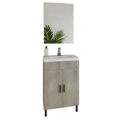 ΕΠΙΠΛΟ ΜΠΑΝΙΟΥ ΣΕΤ ΜΕ ΚΑΘΡΕΠΤΗ Drop ROMA 50 II Light Beige 50 cm