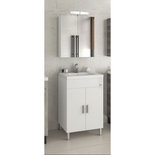 ΕΠΙΠΛΟ ΜΠΑΝΙΟΥ ΣΕΤ ΜΕ ΚΑΘΡΕΠΤΗ Drop ROMA 50 White 50 cm