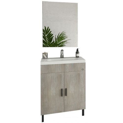 ΕΠΙΠΛΟ ΜΠΑΝΙΟΥ ΣΕΤ ΜΕ ΚΑΘΡΕΠΤΗ Drop ROMA 60 II Light Beige 60 cm