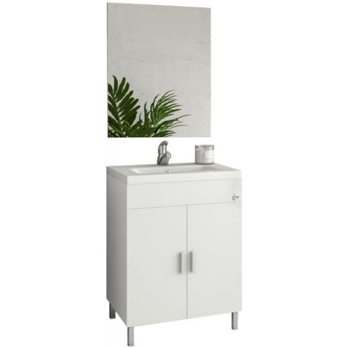 ΕΠΙΠΛΟ ΜΠΑΝΙΟΥ ΣΕΤ ΜΕ ΚΑΘΡΕΠΤΗ Drop ROMA 60 II White 60 cm
