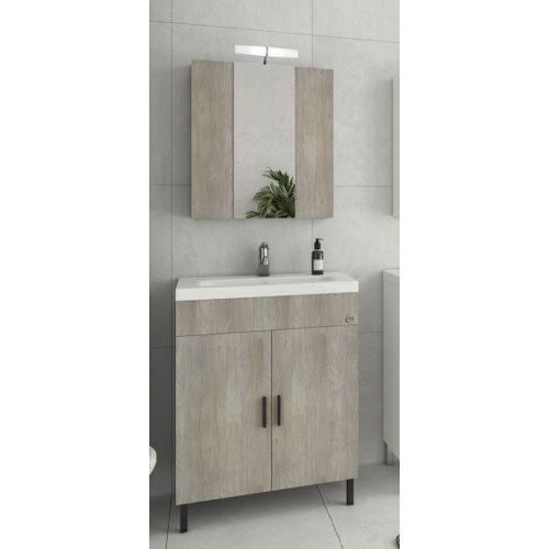 ΕΠΙΠΛΟ ΜΠΑΝΙΟΥ ΣΕΤ ΜΕ ΚΑΘΡΕΠΤΗ Drop ROMA 70 Light Beige 70 cm