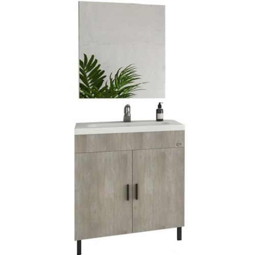 ΕΠΙΠΛΟ ΜΠΑΝΙΟΥ ΣΕΤ ΜΕ ΚΑΘΡΕΠΤΗ Drop ROMA 70 II Light Beige 70 cm